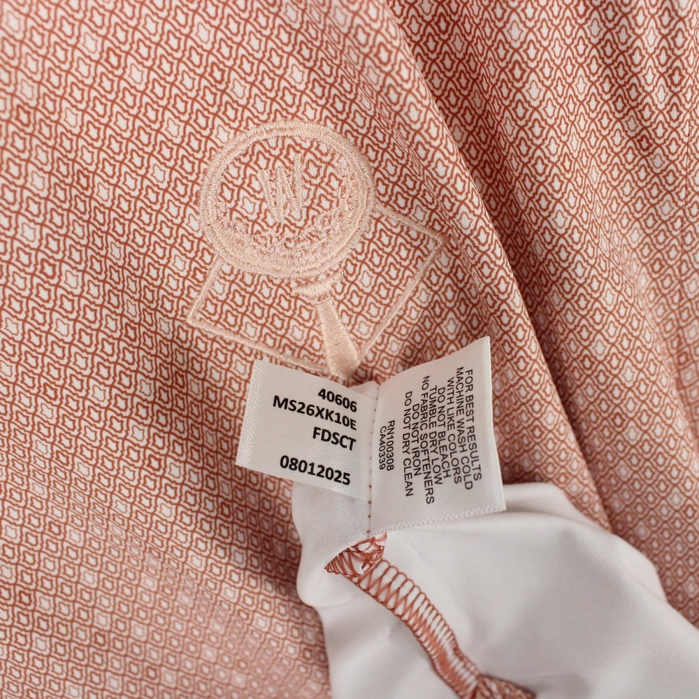 Peter Millar Crown Crafted Polo Shirt Mens XL Orange Golf Wendys Dave Thomas - Picture 9 of 9